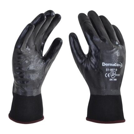 Guante Poliéster DermaCare Rec Negro